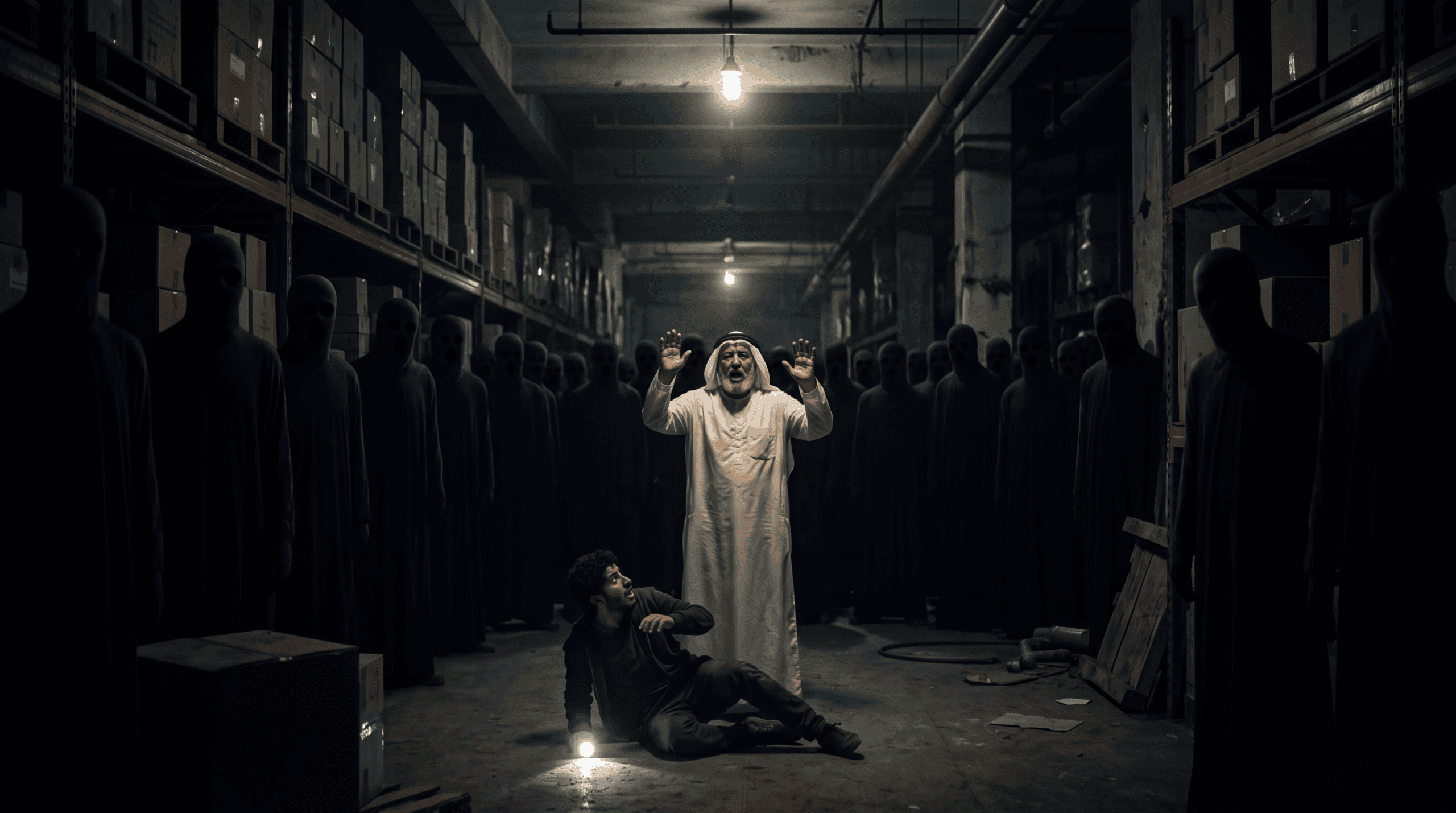 المستودع المسكون في عمان وصفوف الخيالات السوداء